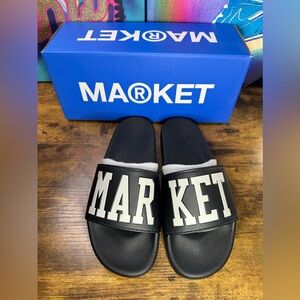 MARKET Men's Standard Slide in Black by MARKET size 8